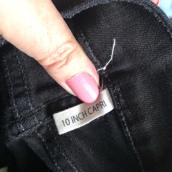 Rag & Bone 10 Inch Capri Jeans Raw Stepped Hem Black Hampton - 26 - Picture 10 of 11